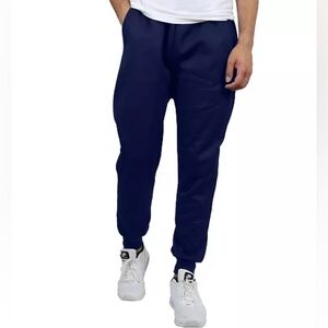 Blue Ice Jogger Sweatpants Fleece Lined Navy Blue XL
